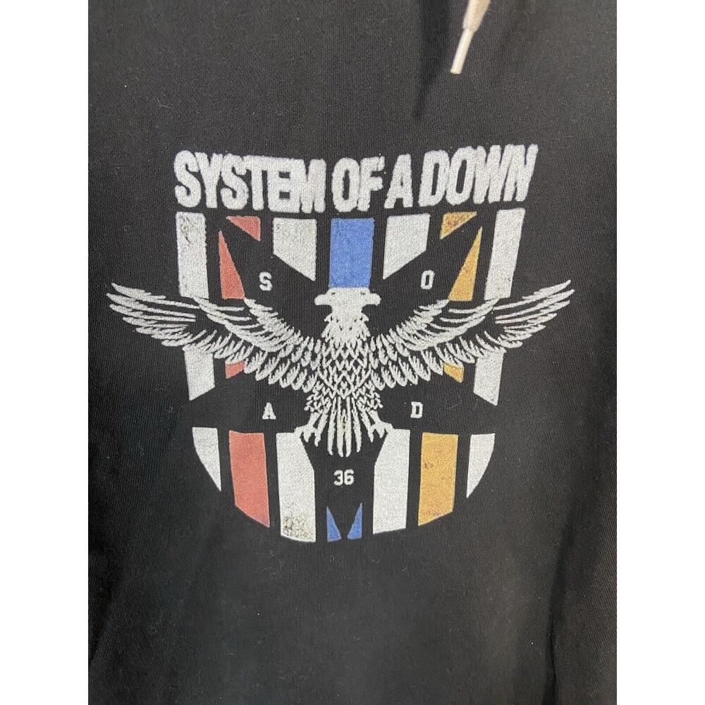 System of a Down Size L Music Double Headed Eagle Metal Band Pullover Hoodie Y2K